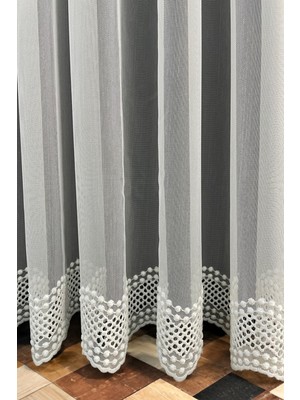 Cortibo Rotterdam Etek Desenli 1'e 3 Sık Pileli Tül Perde