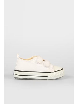 Vicco Pino Işıklı Çocuk Beyaz Keten Ayakkabı