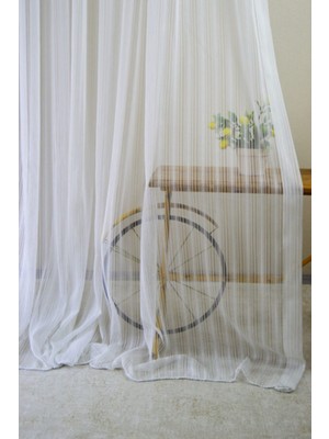 Tül Shop Azra Model Ütü Istemez 1/2 Seyrek Pileli Tül Perde Şık ve Modern Her Odaya Uygun Perde