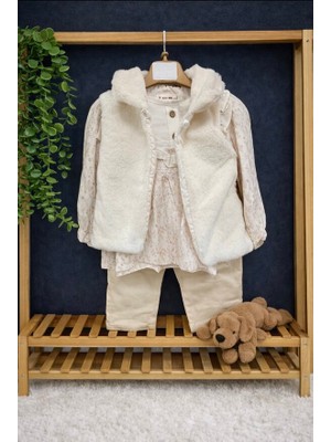 Nurcan Bebe Pluş Montlu  3 Lü Takım(2-3-4-5 Yaş)