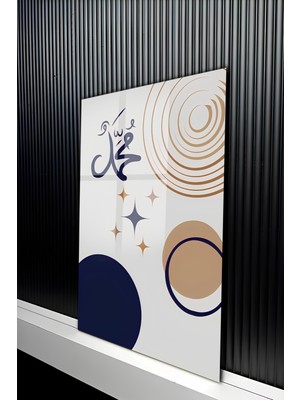 KutuTR Minimalist Soyut Geometrik Formlar ve Hat Sanatı Temperli Cam Tablo 50X70 cm 2d Uv Baskı - YCT153