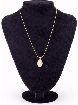 Pangu Altın Renk Fotoğraflık Oval Çelik Kolye