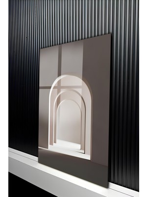 KutuTR Modern Minimalist Kemerli Geçit Temalı Temperli Cam Tablo 50X70 cm 2d Uv Baskı - YCT246