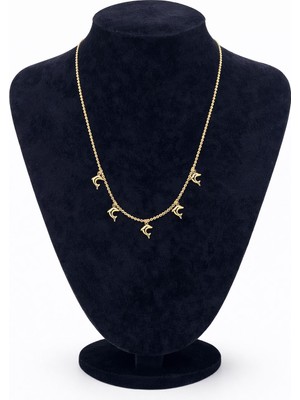 Pangu Altın Renk Çoklu Yunus Figürlü Çelik Kolye