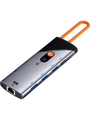 Plentiful Powerhub 8x Usb-C Çoklayıcı – 4K@60Hz, 1000MBPS Lan, 3x USB 3.0, 90W Hızlı Şarj