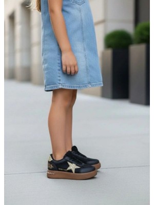 Benitto Kids Prokids Kız Çocuk Golden Yıldız Detaylı Günlük Sneaker Spor Ayakkabı BNT191