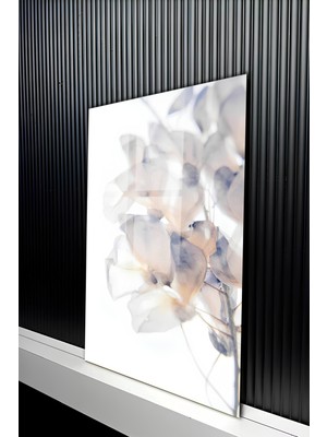 KutuTR Minimalist Soft Pastel Tonlu Estetik Çiçek Buketi Temperli Cam Tablo 50X70 cm 2d Uv Baskı - YCT277