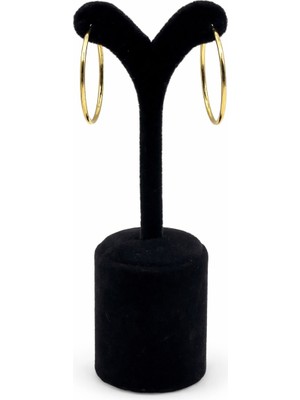 Pangu Altın Renk Ince Çelik Halka Küpe