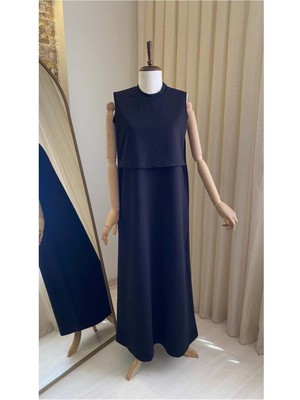 Mersha Collection Mersha 4 Mevsim Sıfır Kol Elbise - Lohusa Anne Elbisesi