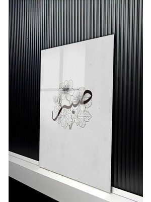KutuTR Modern Islami Minimalist Sabır Yazılı Temperli Cam Tablo 50X70 cm 2d Uv Baskı - YCT303