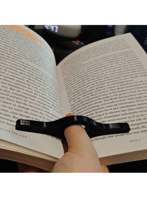 PLA Malzemeden Yapılmış Parmak Delikli Kitap Sayfa Tutucu Okuma Aparatı Figür Deseniyle