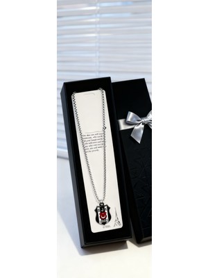 Şöhret Takı Aksesuar Beşiktaş Taraftar Kolyesi Paslanmaz Çelik