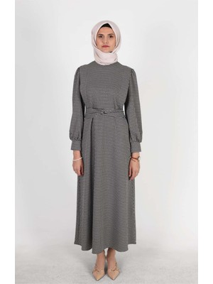 Mersha Collection Mersha Gri Ahu Emzirme Detaylı Elbise Lohusa Anneler Için Özel Tasarım