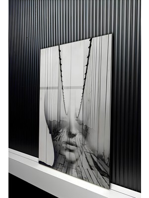 KutuTR Modern Dramatik Portre ve Köprü Temalı Temperli Cam Tablo 50X70 cm 2d Uv Baskı - YCT172
