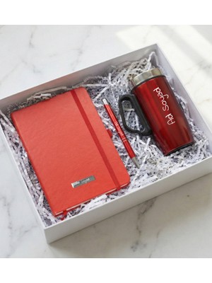 Isme Özel Termos Bardak, Defter, Kalem Hediye Seti – Ofis & Kurumsal Hediye