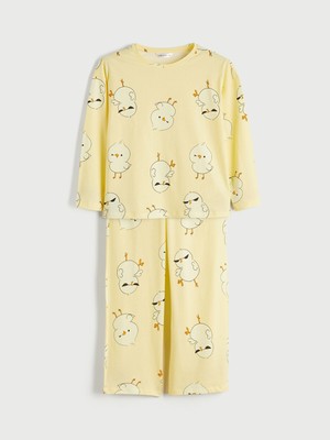 Lc Waikiki Yeni Sezon Bisiklet Yaka Baskılı Kadın Pijama Takımı