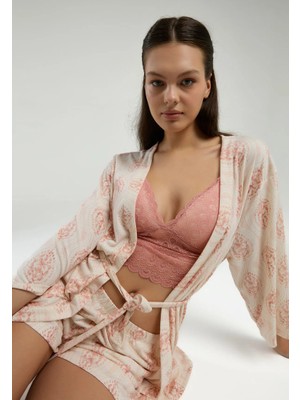 Arnetta Kadın Turuncu Sabahlık Takım