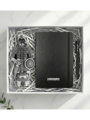 Ayetel Kürsi Işlemeli Osmanlı Zırh Biblo & Kişiye Özel Defter & Kişiye Özel Roller Kalem Hediye Seti