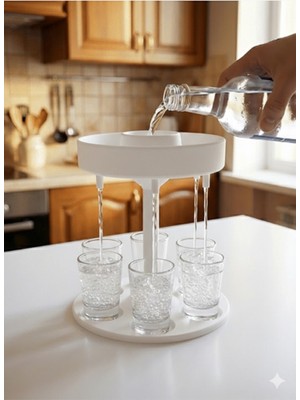 Atölye Matris 6lı Bardak Dolum Aparatı Shot Dispenser 3D Baskı Pla Plastik