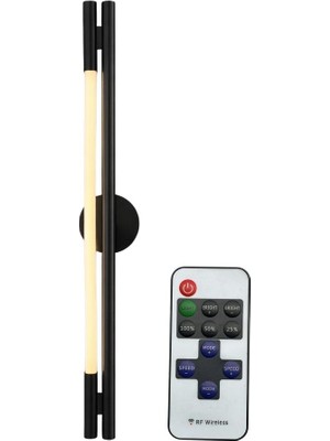 Mikro Aydınlatma Samsung Ledli Banyo Ayna Duvar Tablo Yatakodası Salon Aplik Aydınlatma 60CM Siyah Günışığı Kumandalı