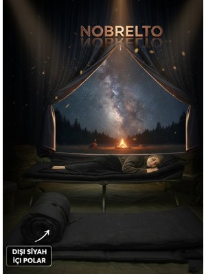 Nobrelto Nobrelto -30°C Askeri Tip Polar İçlikli Uyku Tulumu - 2400 GR Su Geçirmez Çift Matlı Kışlık Tulum