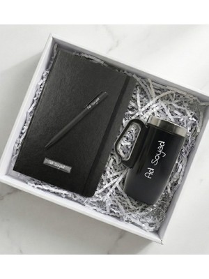 Isme Özel Termos Bardak, Defter, Kalem Hediye Seti – Ofis & Kurumsal Hediye