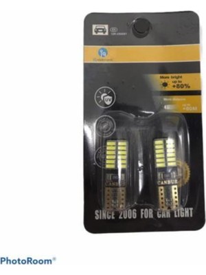 Özgürce Yassı Dipsiz LED Ampul T10-24SMD Ultra Parlak, Canbus Uyumlu