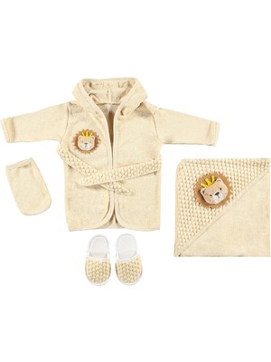 Concon %100 Organik/ Yenidoğan Bornoz Aslan /yenidoğan Bebek Hediyesi / 0-1 Yaş Için Kullanıma Uygundur