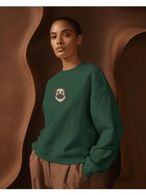 Muhtar Store Kangal Baskılı Kadın Sweatshirt – Minimal Anadolu Çoban Köpeği Tasarımlı Regular Fit