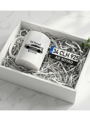 Arabacılara Özel Hediye Seti ( Kişiye Özel 3D Plaka Anahtarlık & Kupa Bardak )