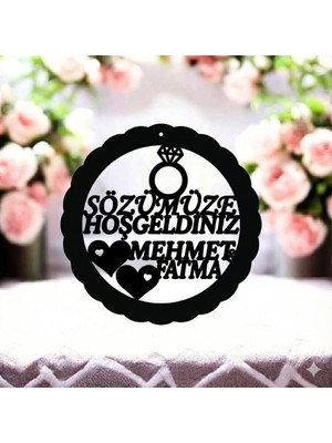 Evsay Isme Özel Söz Hatırası Kapı Süsü Nişan Düğün Kına