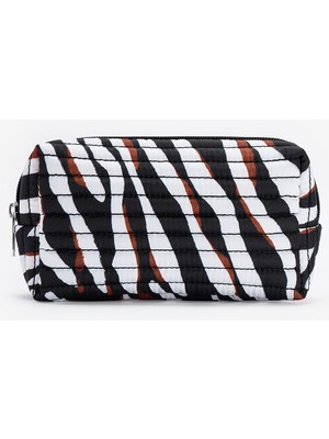 Penti Siyah Zebra Makyaj Çantası