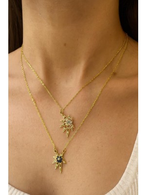 Jewerly Yarım Yıldız Işıltısı Çelik Kolye