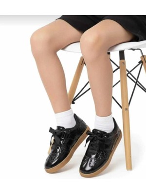 Benitto Kids Kız Çocuk Cırtlı Fiyonklu ve Simli Spor Ayakkabı BNT192