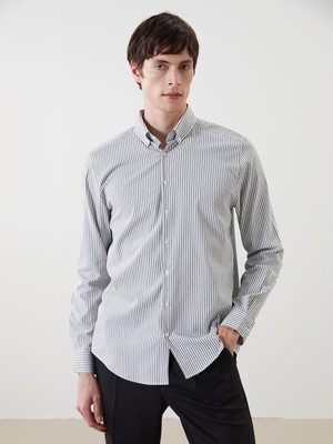 Lc Waikiki Yeni Sezon Regular Fit Uzun Kollu Çizgili Erkek Gömlek