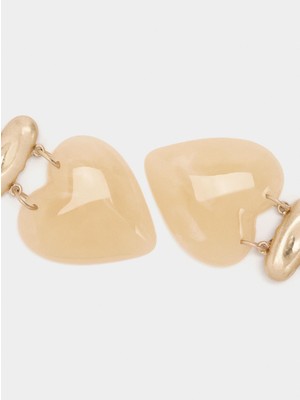 Parfois Kalp Taş Efektli Küpe