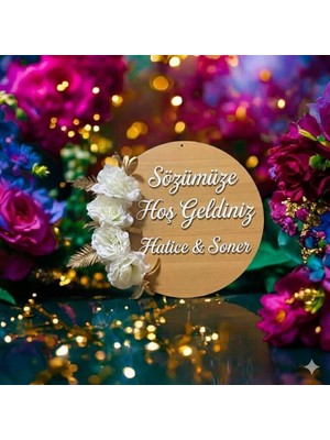 Evsay Isme Özel Söz Hatırası Kapı Süsü Nişan Düğün Kına