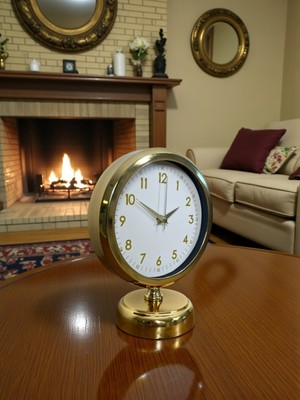 Akıllı Durak Aura Gold Modern 25 x 20 cm Metal Masa Saati