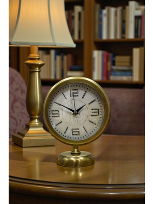 Akıllı Durak Premium Vintage 25 x 20 cm Eskitme Metal Masa Saati