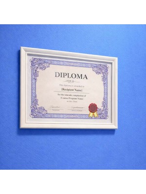 Çılgıntrend A4 Beyaz Diploma ve Sertifika Çerçevesi – 21,5X31 cm Duvar ve Masa Çerçevesi