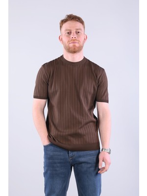 Mckanzie 10027 Bisiklet Yaka Triko Fitilli T-shirt