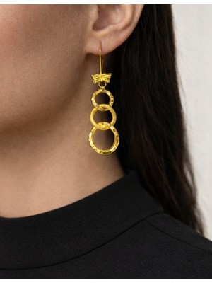 Kızılay Kuyumcusu 14 Ayar Altın Uzayyolu Küpe 2.70GR UME0155