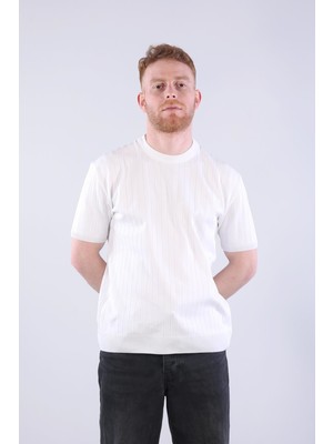 Mckanzie 10027 Bisiklet Yaka Triko Fitilli T-shirt