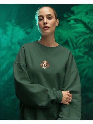 Muhtar Store Cavalier King Charles Baskılı Kadın Sweatshirt – Minimal Köpek Ikonlu