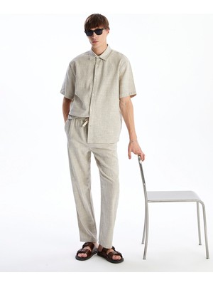 Lc Waikiki Yeni Sezon Rahat Kalıp Keten Görünümlü Erkek Pantolon