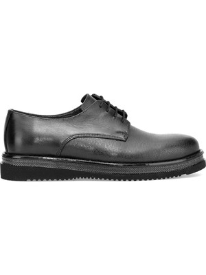 Ayakkabı Fuarı Elit HSY04 Erkek Hakiki Deri Klasik Ayakkabı Siyah