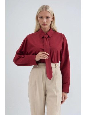 Lijuri Kravat Detaylı Poplin Gömlek 3500