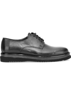 Ayakkabı Fuarı Elit HSY06 Erkek Hakiki Deri Klasik Ayakkabı Siyah