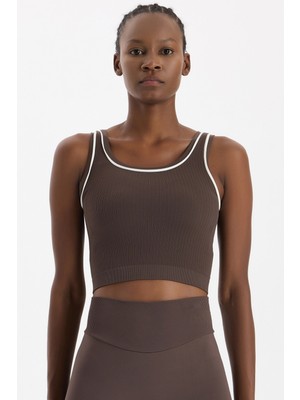 COMEUP Kontrast Biyeli Fitilli Atlet Kakao Dansı