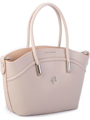 Nas 1375 Kadın Mini Sepet Çanta El ve Çapraz Çanta Kum